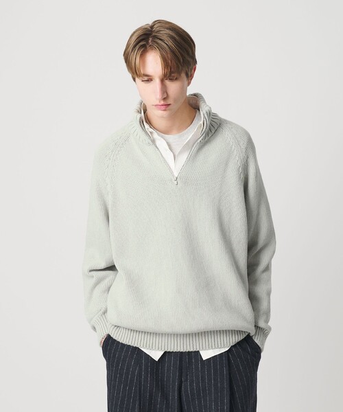 H beauty and youth ハーフジップニット H Beauty&youth ハーフジップニットセーター - メルカリ