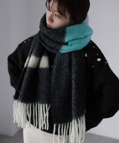 Riberry（リベリー） マフラー ストール ブークレマルチカラーマフラー