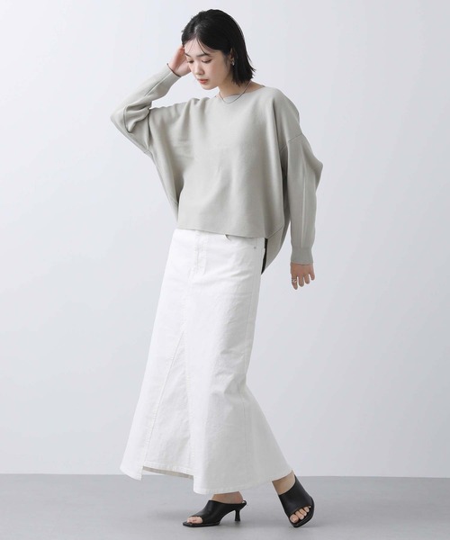 「Gready Brilliant」 長袖ニット FREE オフホワイト レディース_画像6