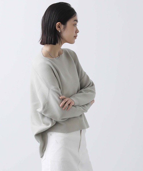 「Gready Brilliant」 長袖ニット FREE オフホワイト レディース_画像9