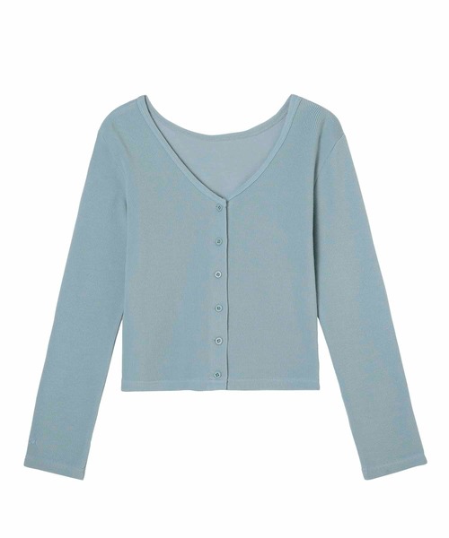 「X-girl」 長袖カットソー S ライトブルー レディース_画像8