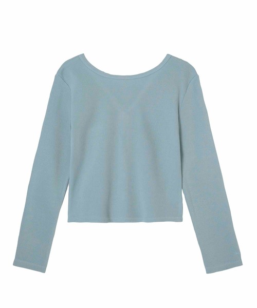 「X-girl」 長袖カットソー S ライトブルー レディース_画像9
