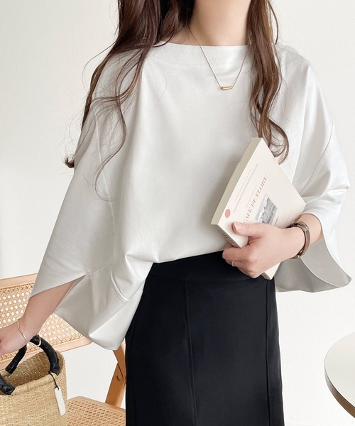 「classicalelf」 半袖カットソー X-LARGE グレイッシュベージュ レディース_画像5