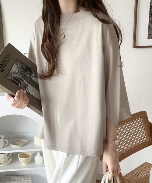 「classicalelf」 半袖カットソー X-LARGE グレイッシュベージュ レディース_画像6