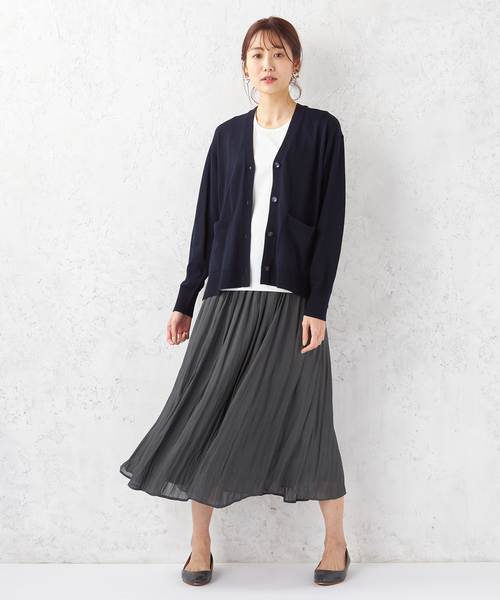 「Petit Honfleur」 カーディガン M グリーン レディース_画像9