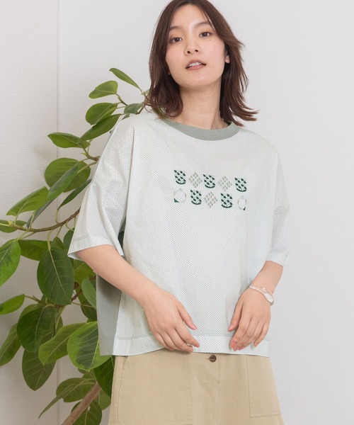 「POU DOU DOU」 半袖ブラウス 3 ライトブルー レディース_画像3