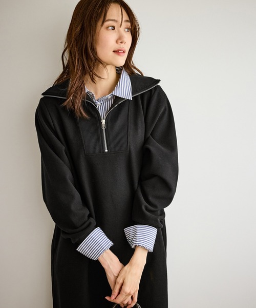 み*️様 JUN&ROPE ブラックファーワンピース ROPE' PICNIC（ロペ ピクニック） ワンピース 「emur/エミュール」圧縮