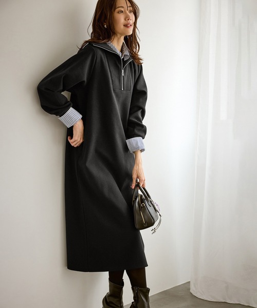 【いっかくじゅう ページ✨】❤️ニューヨーカー✨サイズ36✨ウールワンピース ROPE' PICNIC（ロペ ピクニック） ワンピース 「emur/エミュール」圧縮