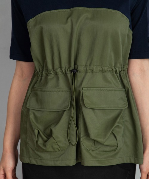 「MARECHAL TERRE」 半袖カットソー MEDIUM ホワイト×ブラック レディース_画像7