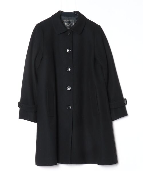 To b. by agnes 「To b.」 ステンカラーコート 38 ブラック レディース