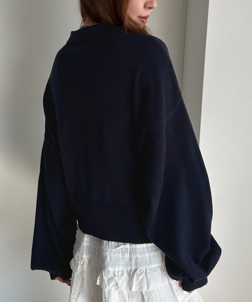 「apres jour mignon」 長袖ニット X-LARGE ネイビー レディース_画像7