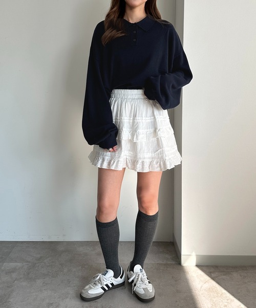 「apres jour mignon」 長袖ニット X-LARGE ネイビー レディース_画像8