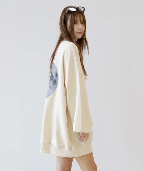 「minsobi」 スウェットカットソー FREE ベージュ メンズ_画像8