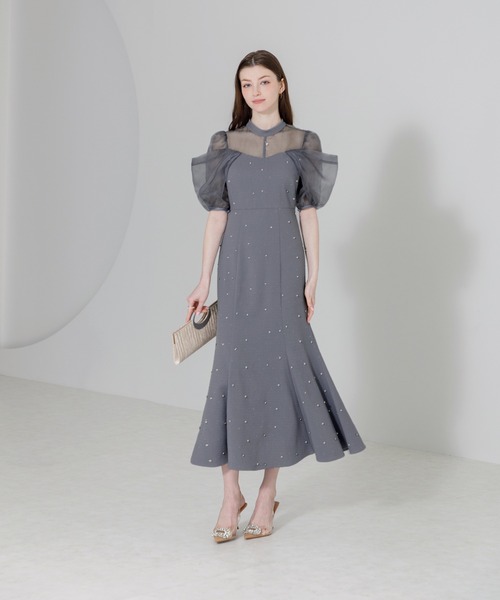「Leja」 半袖ワンピース SMALL グレー レディースの画像