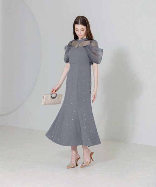 「Leja」 半袖ワンピース SMALL グレー レディースの画像