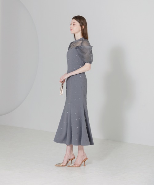 「Leja」 半袖ワンピース SMALL グレー レディースの画像