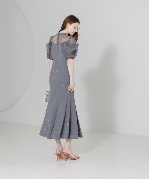「Leja」 半袖ワンピース SMALL グレー レディースの画像