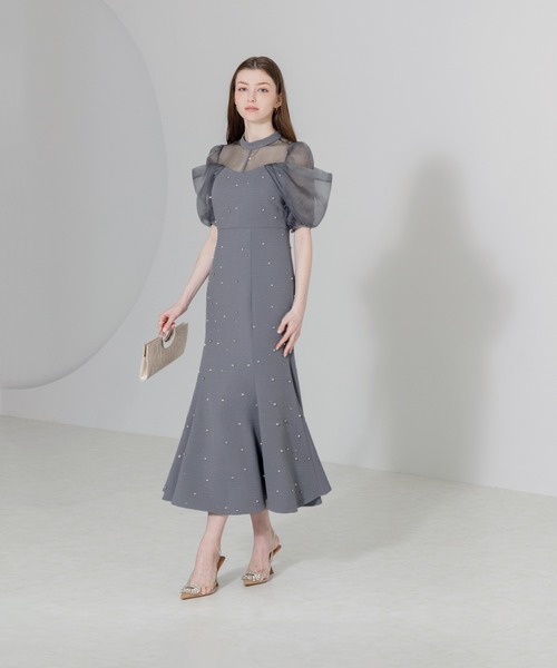 「Leja」 半袖ワンピース SMALL グレー レディースの画像