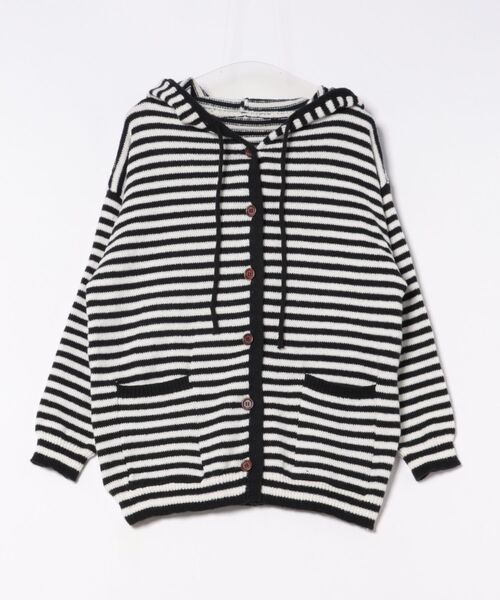 「LADY LIKE」 ニットカーディガン M カーキ レディース_画像3