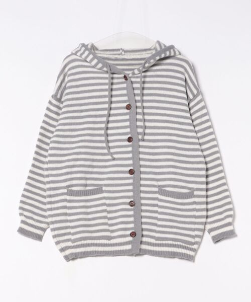 「LADY LIKE」 ニットカーディガン M カーキ レディース_画像4