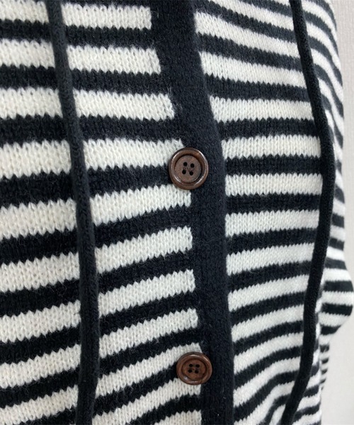 「LADY LIKE」 ニットカーディガン M カーキ レディース_画像6