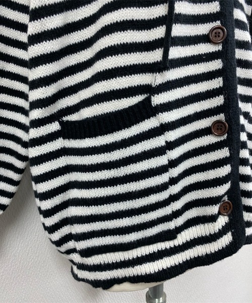 「LADY LIKE」 ニットカーディガン M カーキ レディース_画像7