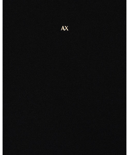 tシャツ 「A|X アルマーニ エクスチェンジ」AXメタリックロゴ ヘビーリブジャージークロップドトップス レディースの画像
