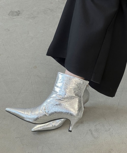 「chuclla」 ブーツ 39 シルバー レディース_画像4