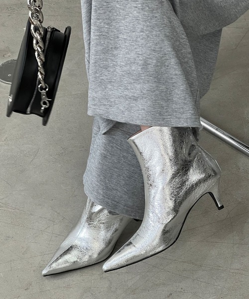 「chuclla」 ブーツ 39 シルバー レディース_画像6