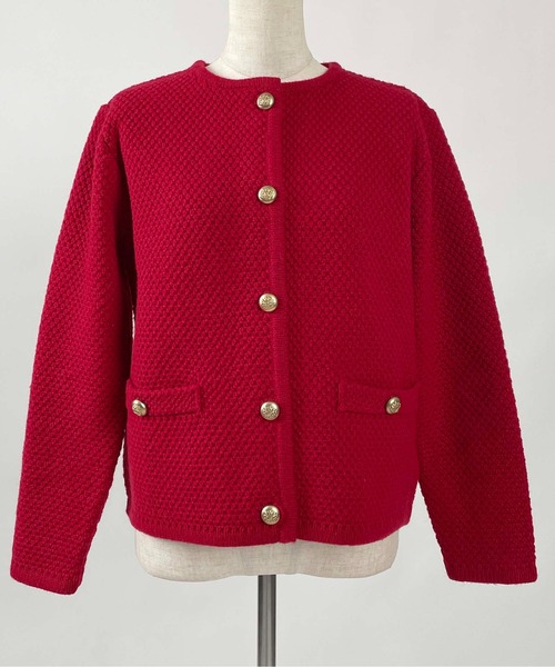 「PICCIN」 カーディガン M レッド レディース_画像9