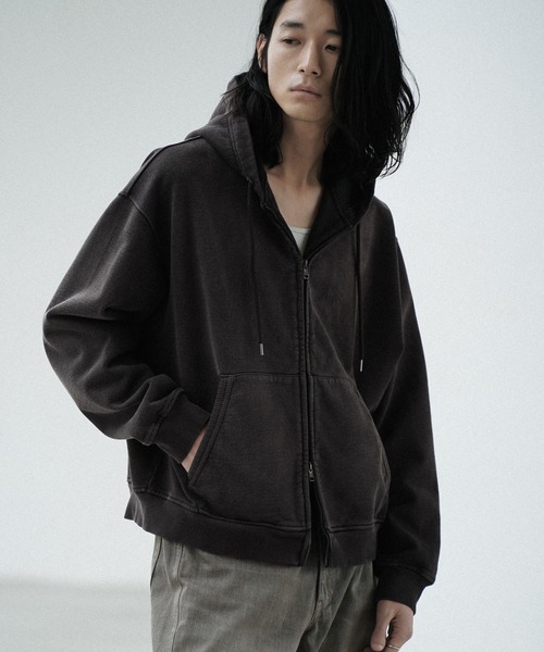 「WYM LIDNM」 ジップアップパーカー S パープル メンズ_画像4