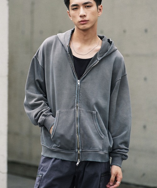 「WYM LIDNM」 ジップアップパーカー S パープル メンズ_画像6