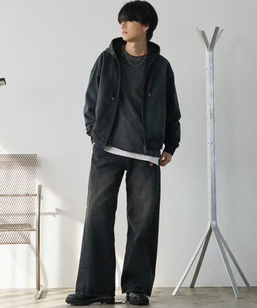 「WYM LIDNM」 ジップアップパーカー S パープル メンズ_画像10