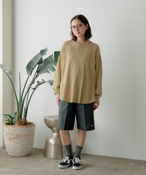 「MILLER」 長袖カットソー L ブラウン レディース_画像6