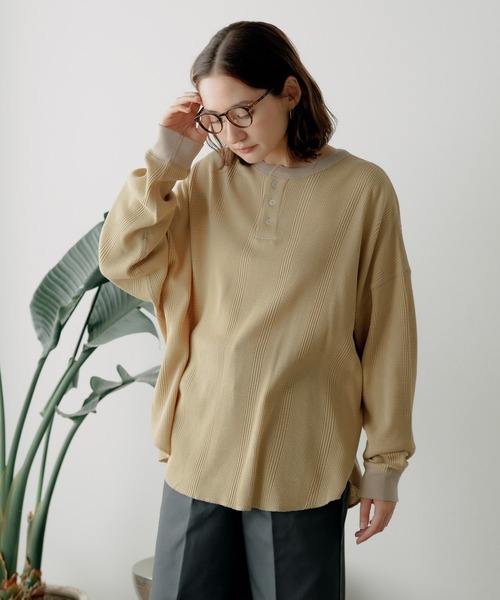 「MILLER」 長袖カットソー L ブラウン レディース_画像8