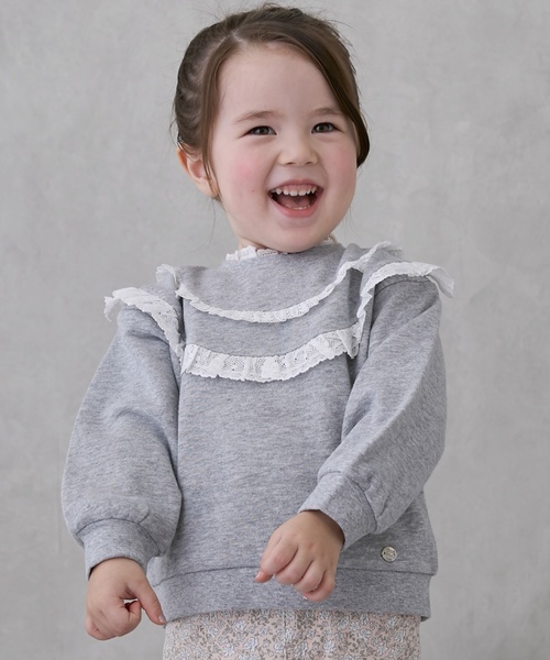 petit main トレーナー 「リンク」ヨークレーストレーナー キッズ 子供 