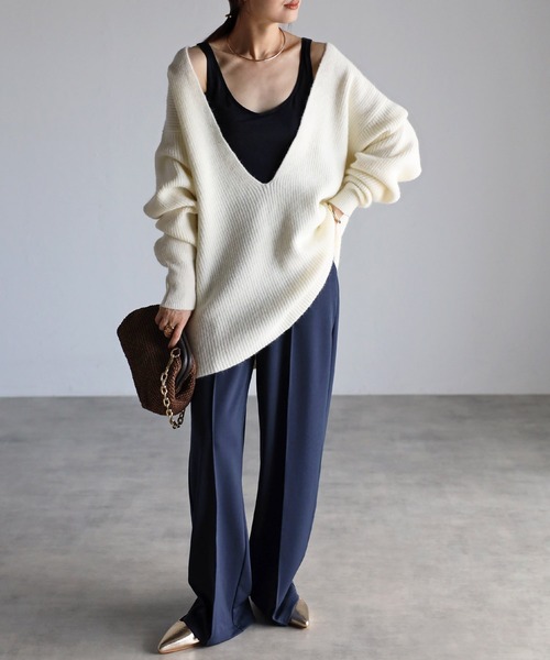 「Bonjour Sagan」 長袖ニット FREE ベージュ レディース_画像9