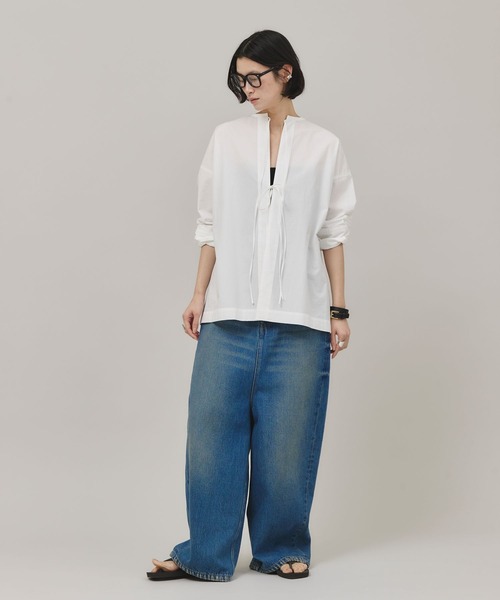 Curensology（カレンソロジー） 長袖ブラウス FREE ネイビー