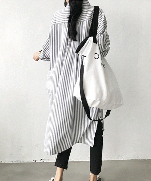 「Futier land」 シャツワンピース MEDIUM ブルー レディース_画像3