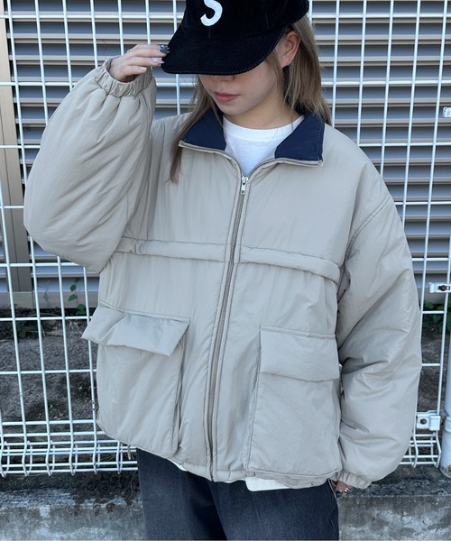 「kutir」 ブルゾン LARGE ライトベージュ レディース_画像2