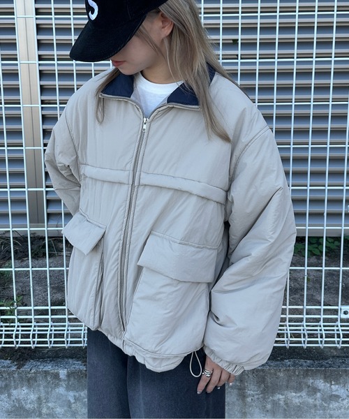 「kutir」 ブルゾン LARGE ライトベージュ レディース_画像3