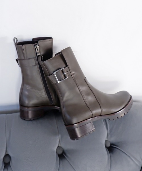 「MODE KAORI」 ショートブーツ 25cm グレー レディース_画像9