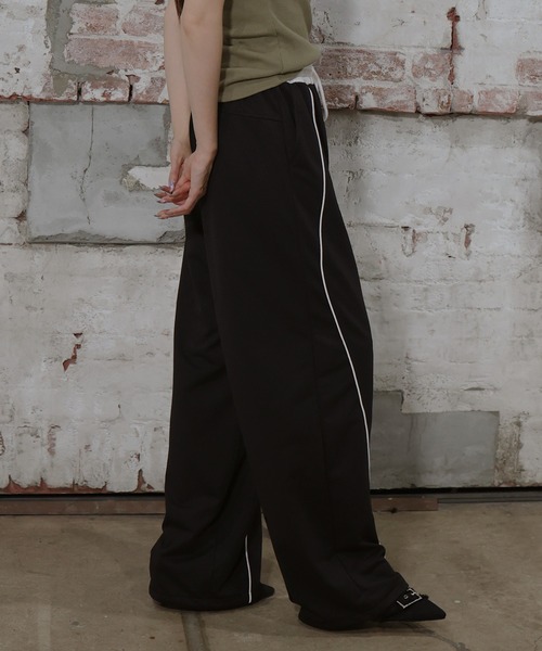 「Mili affinity」 イージーパンツ FREE ブラック レディース_画像6