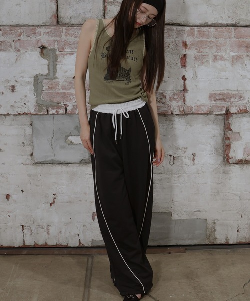 「Mili affinity」 イージーパンツ FREE ブラック レディース_画像7