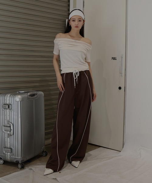 「Mili affinity」 イージーパンツ FREE ブラック レディース_画像8