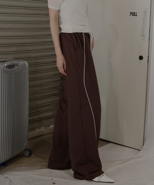 「Mili affinity」 イージーパンツ FREE ブラック レディース_画像9