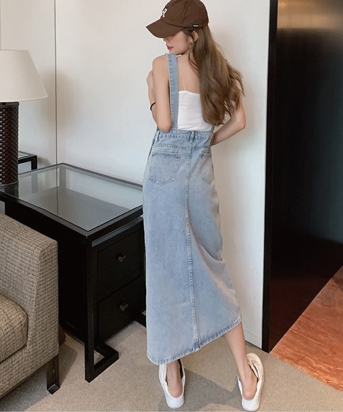 「meJane」 サロペットスカート M ブルー レディース_画像5