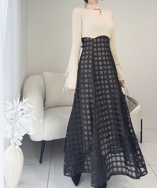 「mily bilet」 ドッキングワンピース MEDIUM アイボリー レディース_画像8