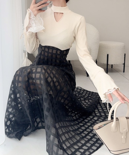 「mily bilet」 ドッキングワンピース MEDIUM アイボリー レディース_画像9