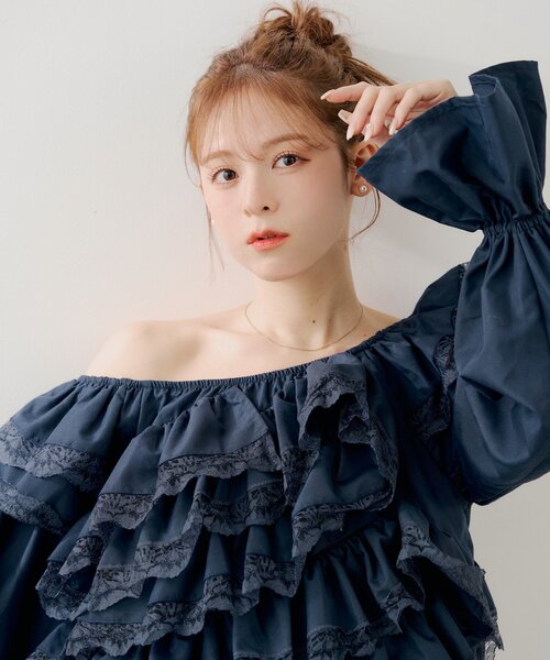 Chico（チコ） ブラウス シャツ 「SALON by Chico」ボリュームフリル